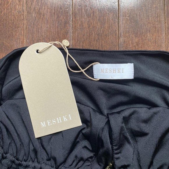 Meshki Black Halter Mini Dress - Picture 6 of 7